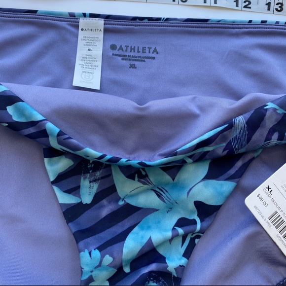 Athleta Clean Printed Bottom Tigerlily Blue - Picture 4 of 6